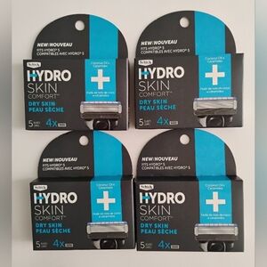 4 SCHICK Hydro Skin Comfort Dry Skin 5 Blade Cartridges 4 Each 16 Total